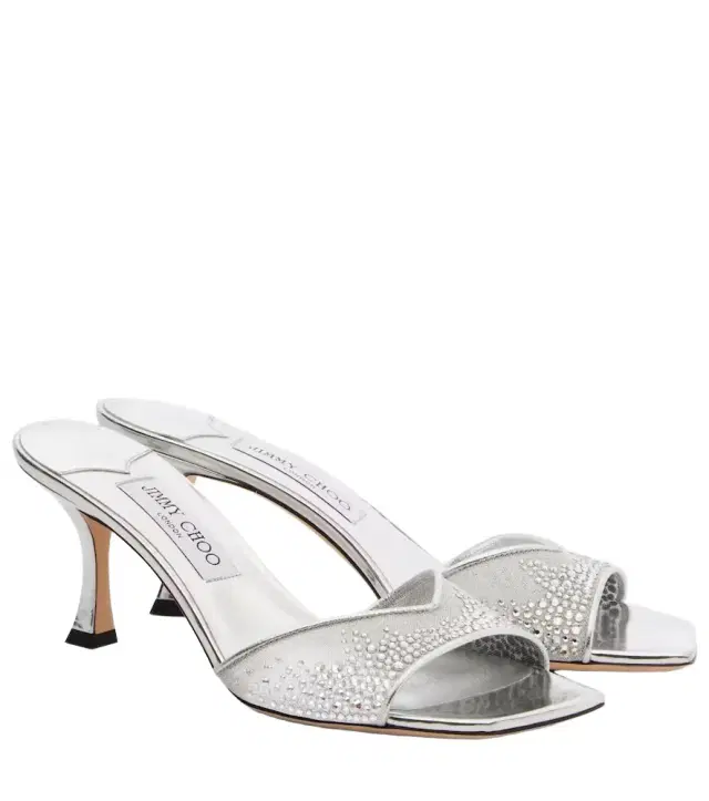 Skye 70 embellished mesh mules