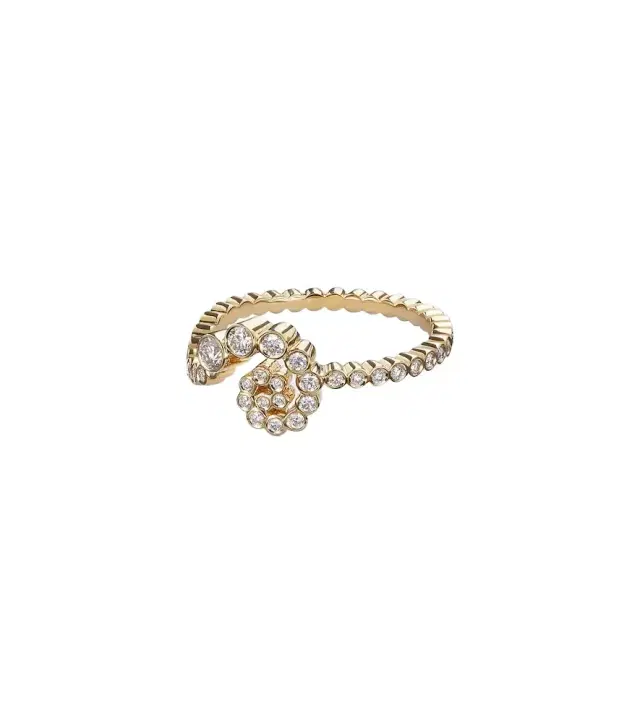 Rêve Escargot 18kt gold ring with diamonds