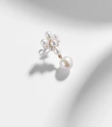 Sophie Bille Brahe Amis Fleur 14kt gold single earring with freshwater pearls | Thumbnail 5 Sophie Bille Brahe Amis Fleur 14kt gold single earring with freshwater pearls | Thumbnail 5