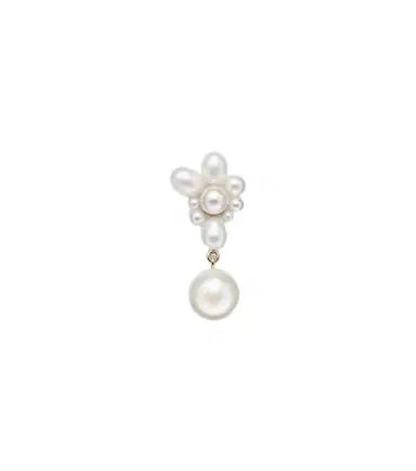Sophie Bille Brahe Amis Fleur 14kt gold single earring with freshwater pearls | Thumbnail 1 Sophie Bille Brahe Amis Fleur 14kt gold single earring with freshwater pearls | Thumbnail 1