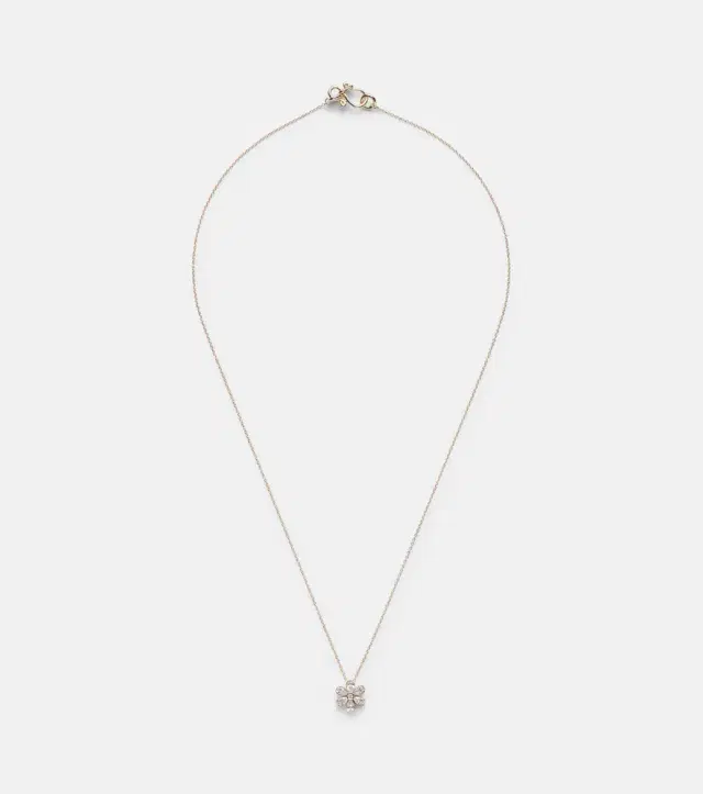 Sophie Bille Brahe Cosmos Simple 18kt gold pendant necklace with diamonds