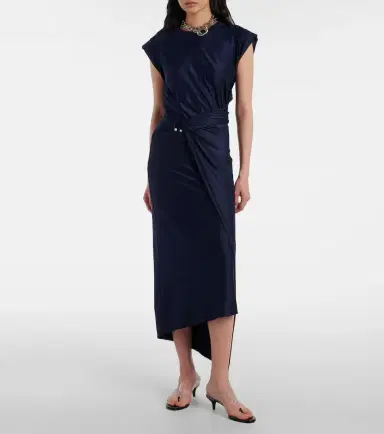 Rabanne Draped jersey midi dress | Thumbnail 4