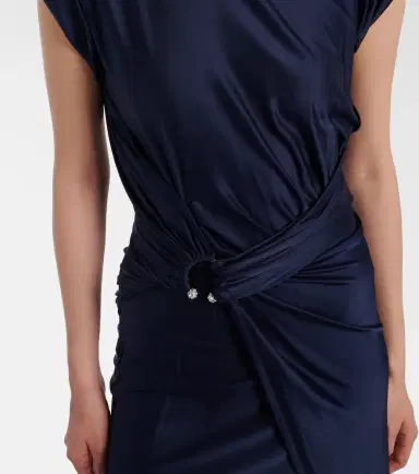 Rabanne Draped jersey midi dress | Thumbnail 6