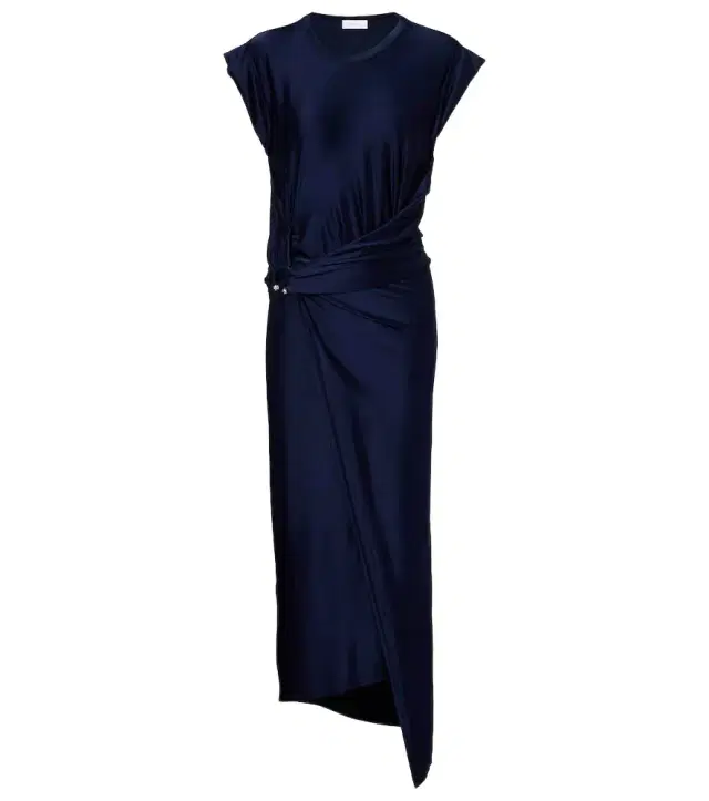 Draped jersey midi dress