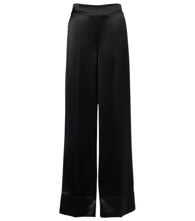 Dijon satin wide-leg pants