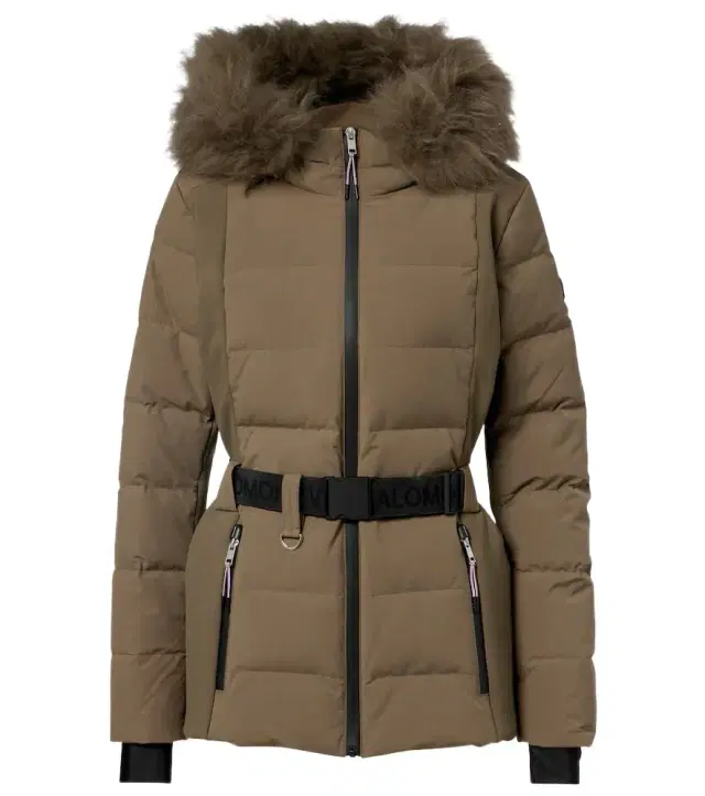 Yves Salomon Doudoune 64cm belted down jacket