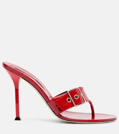 CHRISTEN Helix 95 patent leather thong sandals | Thumbnail 3