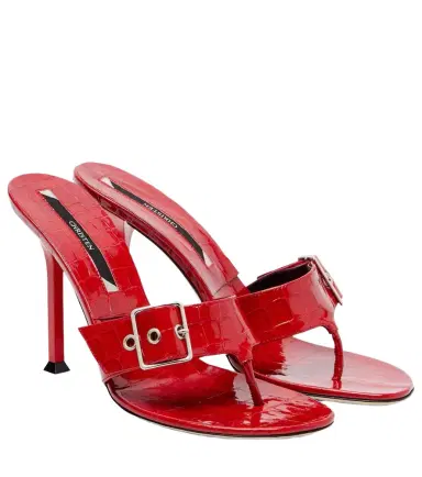 CHRISTEN Helix 95 patent leather thong sandals | Thumbnail 1
