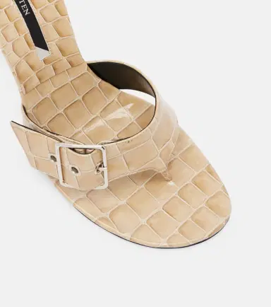 CHRISTEN Helix 95 croc-effect patent leather mules | Thumbnail 2