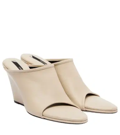 CHRISTEN Strap Stretch 75 leather wedge mules | Thumbnail 1 CHRISTEN Strap Stretch 75 leather wedge mules | Thumbnail 1