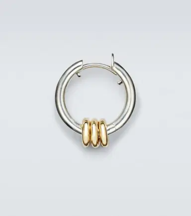 Spinelli Kilcollin Nevine Max sterling silver and 18kt gold single hoop earring | Thumbnail 2