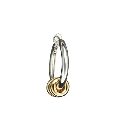 Spinelli Kilcollin Nevine Max sterling silver and 18kt gold single hoop earring | Thumbnail 1