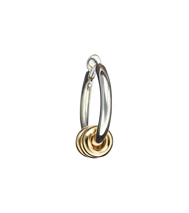 Spinelli Kilcollin Nevine Max sterling silver and 18kt gold single hoop earring
