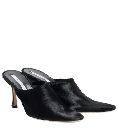 CHRISTEN Elipse 75 calf hair mules | Thumbnail 1