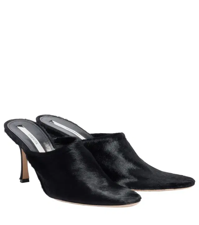 Christen Elipse 75 calf hair mules