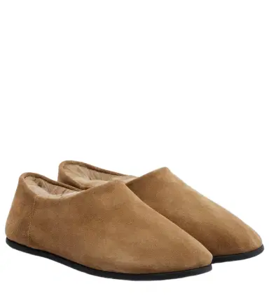 CHRISTEN Big Bootie shearling-trimmed suede slip-on shoes | Thumbnail 1 CHRISTEN Big Bootie shearling-trimmed suede slip-on shoes | Thumbnail 1