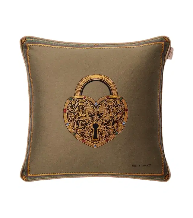 Etro Herald embroidered cotton-blend cushion