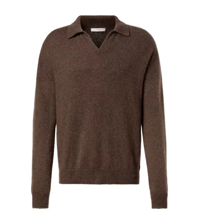 The Row Leach cashmere polo sweater