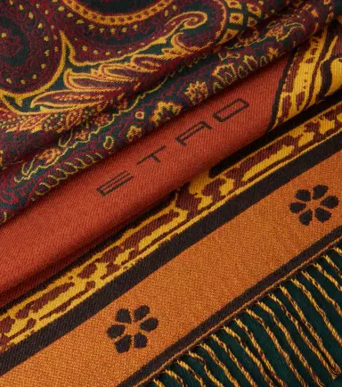 Etro Paisley wool and silk-blend throw | Thumbnail 3