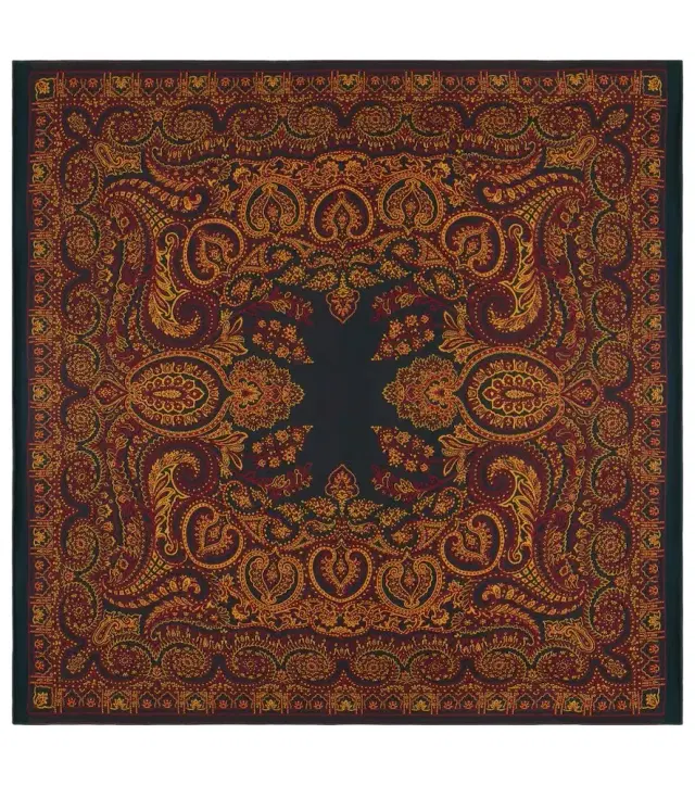Etro Paisley wool and silk-blend throw