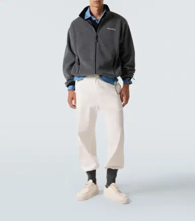 Miu Miu Logo fleece sweatshirt | Thumbnail 2 Miu Miu Logo fleece sweatshirt | Thumbnail 2