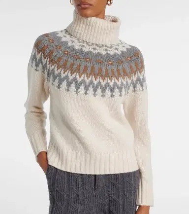 Bogner Ingrid jacquard cashmere turtleneck sweater | Thumbnail 5
