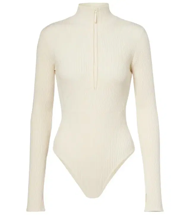 Butte ribbed-knit wool-blend bodysuit