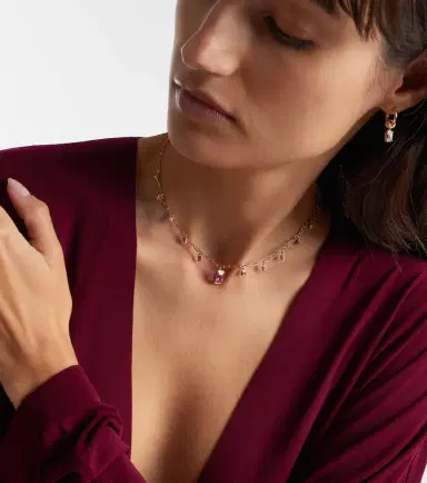 SHAY JEWELRY 18kt rose gold choker with sapphires | Thumbnail 4