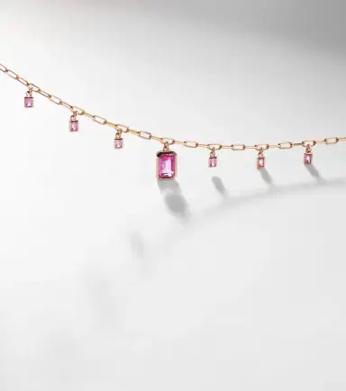 SHAY JEWELRY 18kt rose gold choker with sapphires | Thumbnail 6