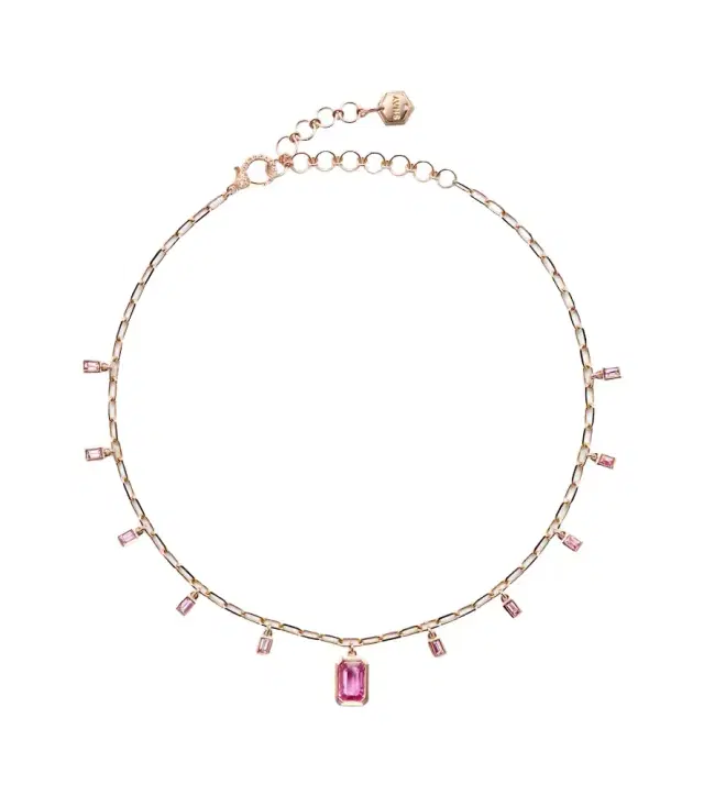 Shay Jewelry 18kt rose gold choker with sapphires