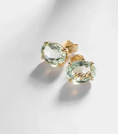 Shay Jewelry 18kt gold earrings with amethyst and diamonds | Thumbnail 5