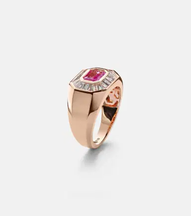 SHAY JEWELRY Championship 18kt rose gold ring with sapphire and diamonds | Thumbnail 2 SHAY JEWELRY Championship 18kt rose gold ring with sapphire and diamonds | Thumbnail 2