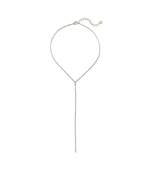 Shay Jewelry Thread Y 18kt gold lariat necklace with diamonds