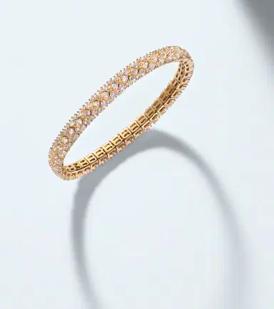 SHAY JEWELRY Stretch 18kt gold bracelet with diamonds | Thumbnail 3