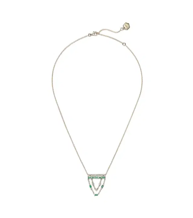 Shay Jewelry 18kt gold necklace with emeralds and diamonds