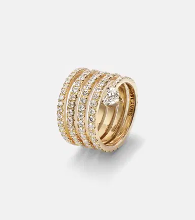 SHAY JEWELRY Spiral Heart 18kt gold ring with diamonds | Thumbnail 2 SHAY JEWELRY Spiral Heart 18kt gold ring with diamonds | Thumbnail 2