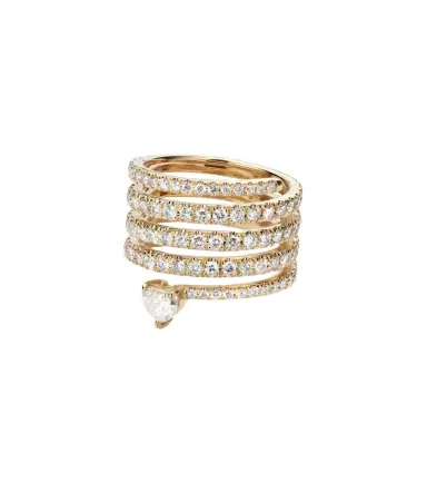 SHAY JEWELRY Spiral Heart 18kt gold ring with diamonds | Thumbnail 1 SHAY JEWELRY Spiral Heart 18kt gold ring with diamonds | Thumbnail 1
