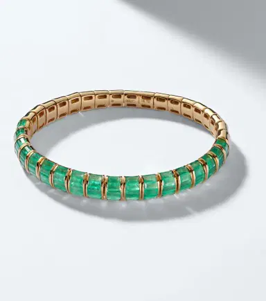 SHAY JEWELRY 18kt gold bracelet with emeralds | Thumbnail 4