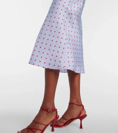 Rodarte Floral-appliqué printed silk slip dress | Thumbnail 3