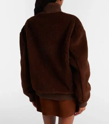 Prada Wool-blend fleece jacket | Thumbnail 4 Prada Wool-blend fleece jacket | Thumbnail 4