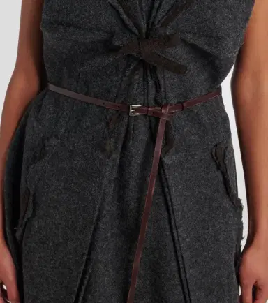 Prada Ruffled virgin wool minidress | Thumbnail 4 Prada Ruffled virgin wool minidress | Thumbnail 4