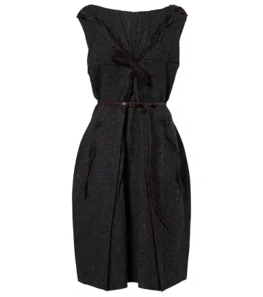 Prada Ruffled virgin wool minidress | Thumbnail 1 Prada Ruffled virgin wool minidress | Thumbnail 1