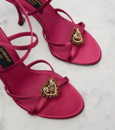 Dolce & Gabbana Devotion 105 embellished satin sandals | Thumbnail 2 Dolce & Gabbana Devotion 105 embellished satin sandals | Thumbnail 2