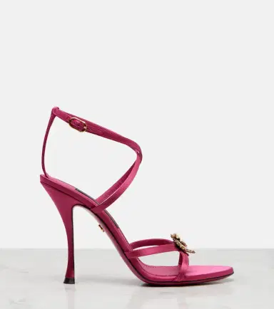 Dolce & Gabbana Devotion 105 embellished satin sandals | Thumbnail 3 Dolce & Gabbana Devotion 105 embellished satin sandals | Thumbnail 3