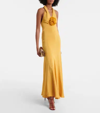 Rodarte Floral-appliqué silk crêpe gown | Thumbnail 2 Rodarte Floral-appliqué silk crêpe gown | Thumbnail 2
