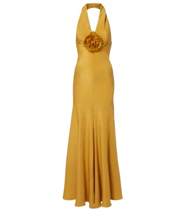 Rodarte Floral-appliqué silk crêpe gown | Thumbnail 1 Rodarte Floral-appliqué silk crêpe gown | Thumbnail 1
