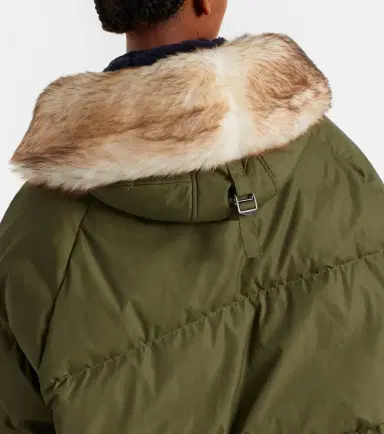 Prada Re-Nylon shearling-trimmed down coat | Thumbnail 6 Prada Re-Nylon shearling-trimmed down coat | Thumbnail 6