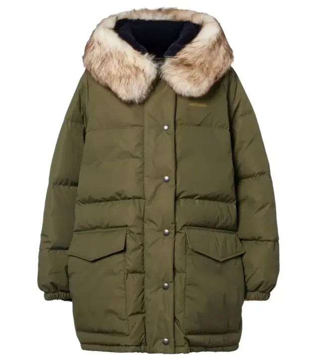 Re-Nylon shearling-trimmed down coat Re-Nylon shearling-trimmed down coat
