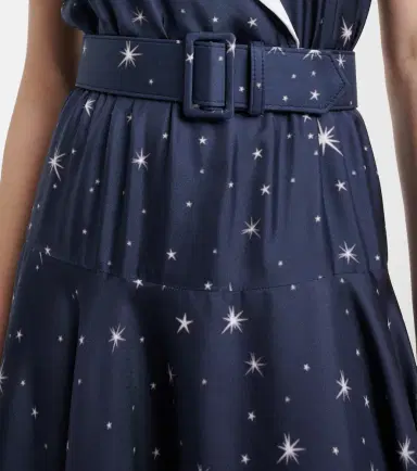 Rodarte Printed silk twill midi dress | Thumbnail 3
