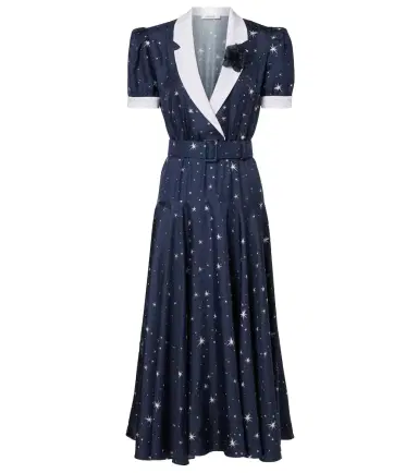 Rodarte Printed silk twill midi dress | Thumbnail 1